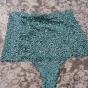 Victoria's Secret Blue Lace High-Waisted Panty